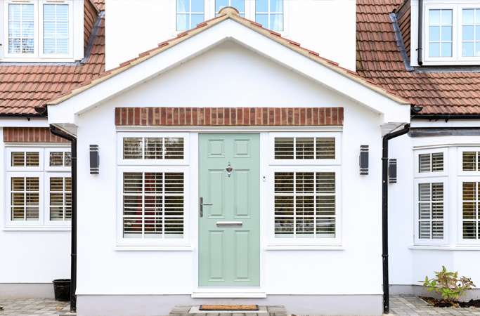 A green Everest external front door